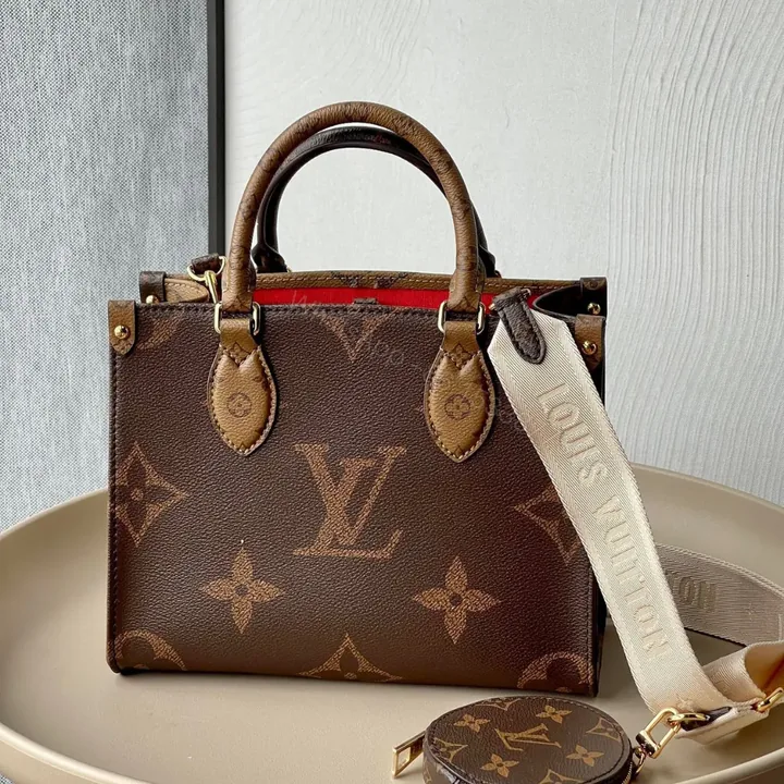 View 1 of Louis Vuitton LV On The Go Like Auth Handbags LV Pattern 25x19x11.5cm