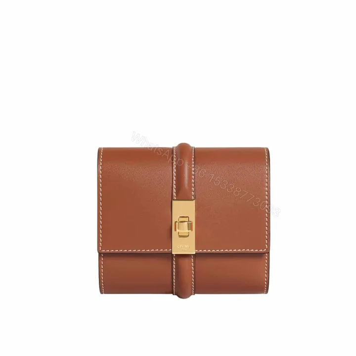 View 1 of CELINE SMALL TRIFOLD WALLET 16 IN SATINATED TAN 11CM 10F523CQ7 04LU