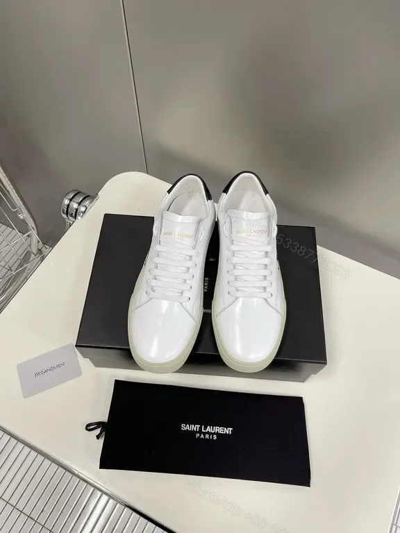 View 1 of Crisp White Leather Sneaker: Luxury Everyday Style