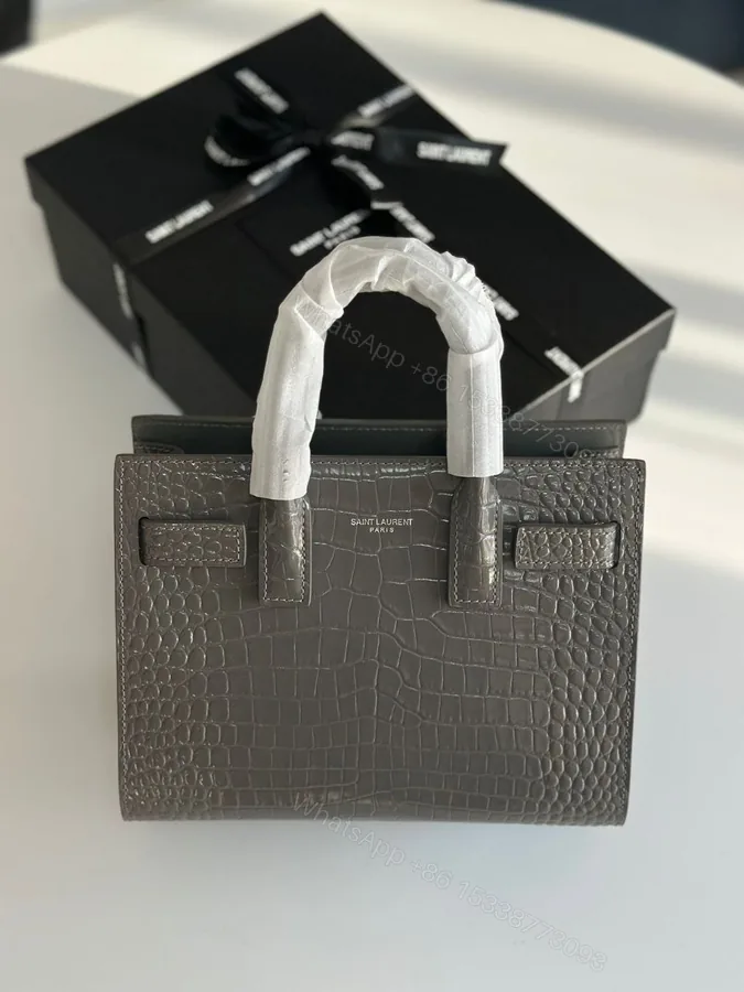 View 1 of Grey Saint Laurent Baby Classic Sac De Jour tote bag