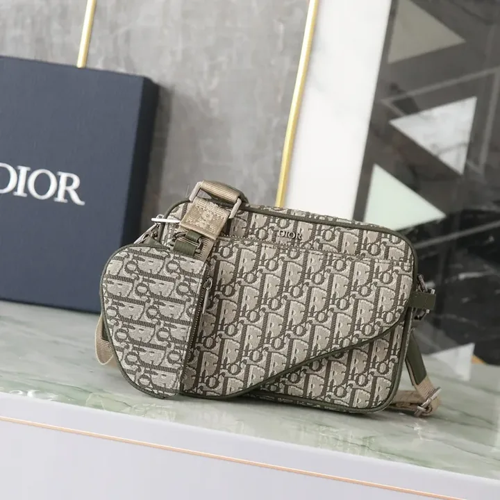 View 1 of Patterned Dior-Influenced Small Crossbody: Luxe Texture & Practicality
