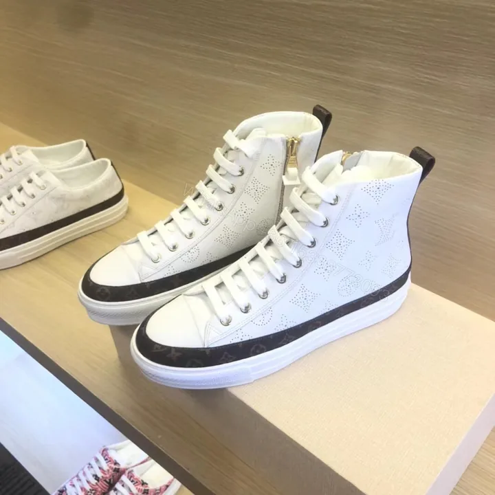View 1 of LV White Stellar Monogram High-top Sneakers