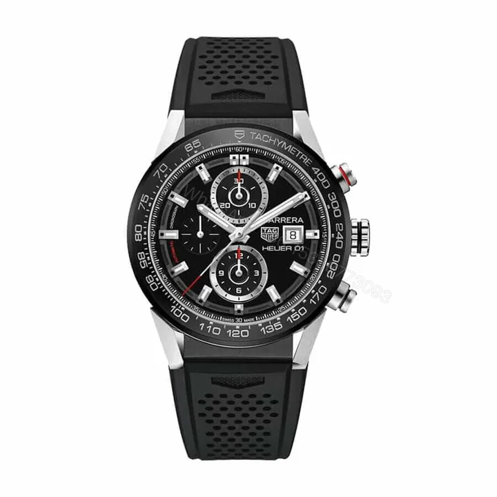 View 1 of TAG Carrera Black Rubber Super Clone
