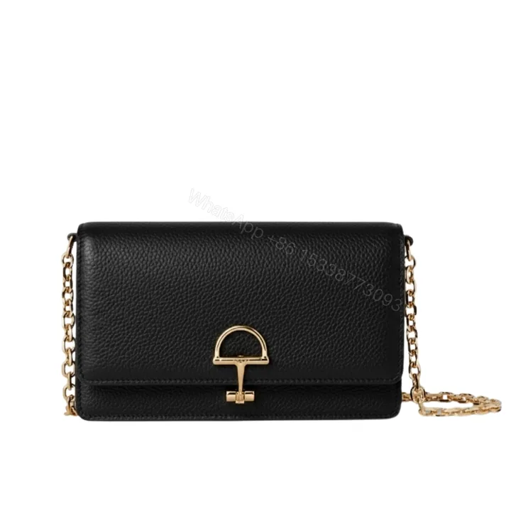 View 1 of Gucci Half Horsebit Wallet On Chain Black 20Cm
