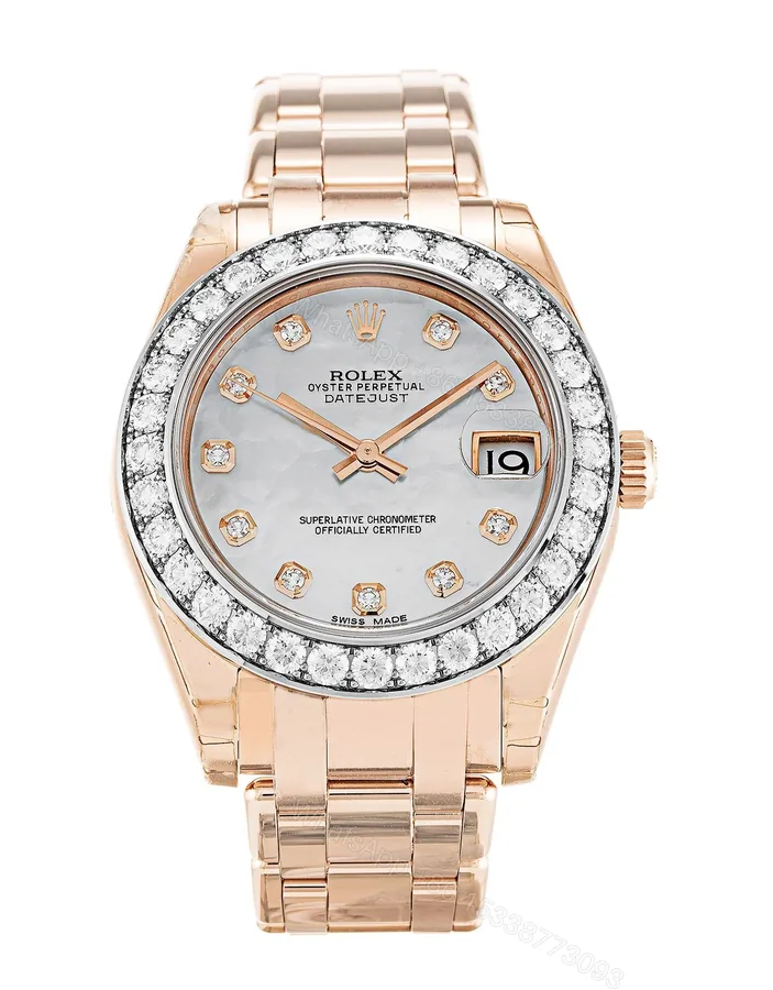 View 1 of Replica Rolex Pearlmaster Mother of Pearl Dial 81285