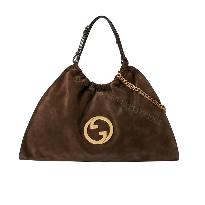 View 1 of GUCCI BLONDIE LARGE SUEDE TOTE BAG BROWN 50CM