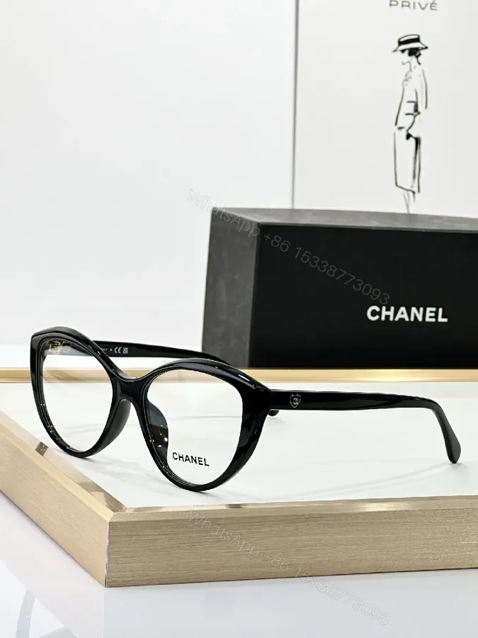 View 1 of Glossy Black Acetate Cat-Eye Frames - Quiet Luxury Comfort