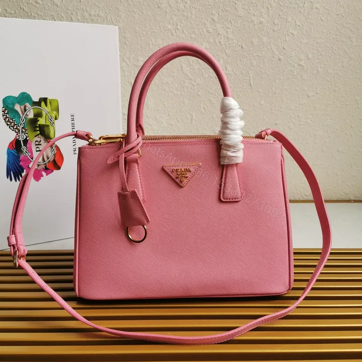 View 1 of MEDIUM GALLERIA 28 PINK SAFFIANO LEATHER