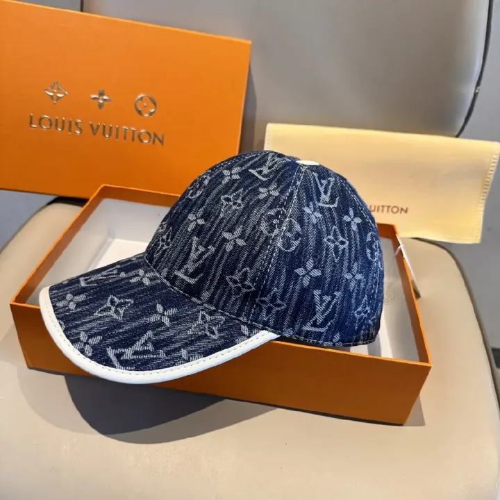 View 1 of Denim Monogram Cap: Subtle Luxury, All-Day Confidence