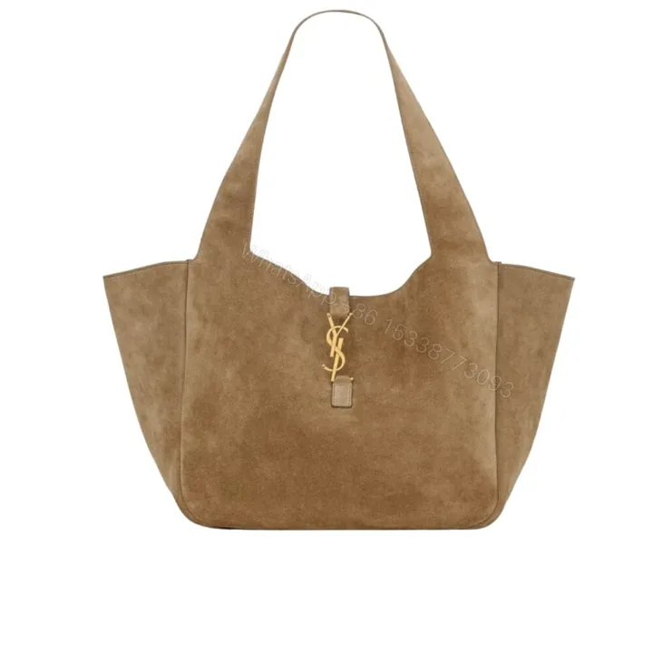 View 1 of Saint Laurent Le 5 À 7 Bea In Suede Golden Leaf 55Cm 763435008IW3194