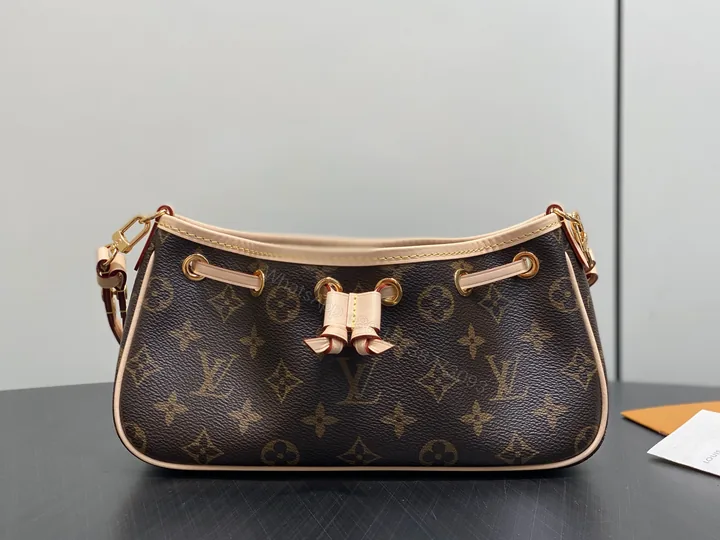 View 1 of LV A貨女士腋下包抽繩設計經典老花百搭款
