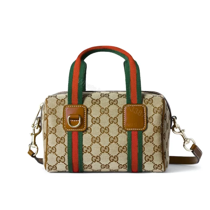 View 1 of Gucci Mini GG Handbag Beige And Brown GG Canvas 20Cm