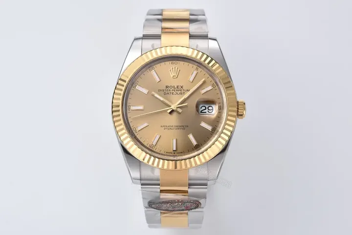 View 1 of Rolex Datejust 41 Rolesor Yellow Fluted Oyster Champagne Dial 126333-0009
