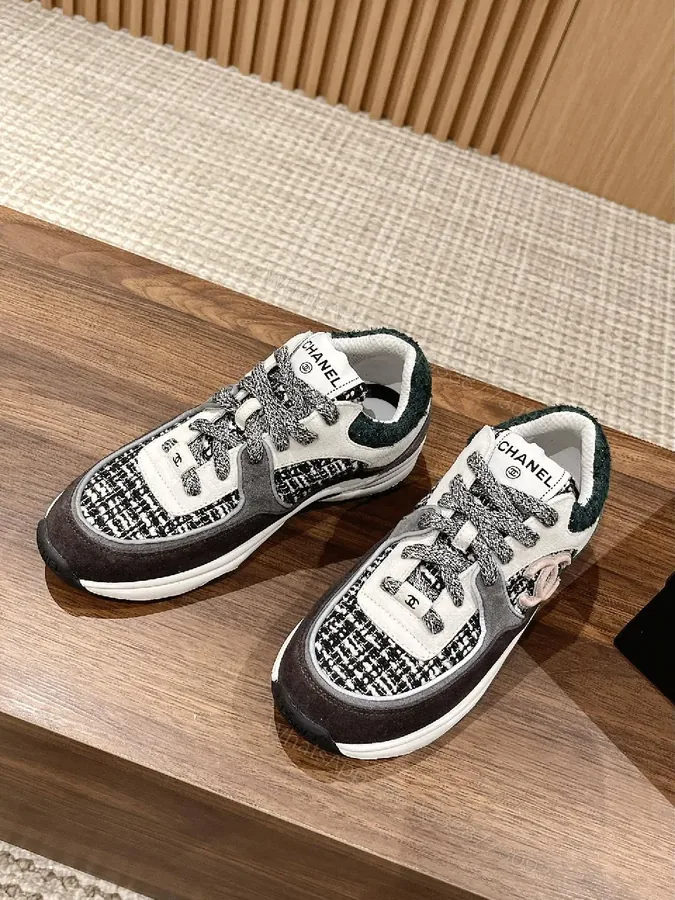View 1 of Textured Knit Luxe Sneakers: Monochrome Comfort, Designer-Inspired