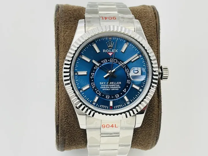 View 1 of Exclusive sky dweller replica 336934 42MM Blue Oyster Annual Calendar 336934-0005