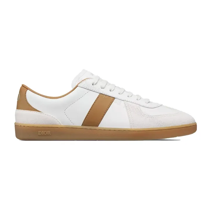 View 1 of DIOR B01 MATCHPOINT SNEAKERS COGNAC AND WHITE SMOOTH CALFSKIN WITH WHITE SUEDE – CD226
