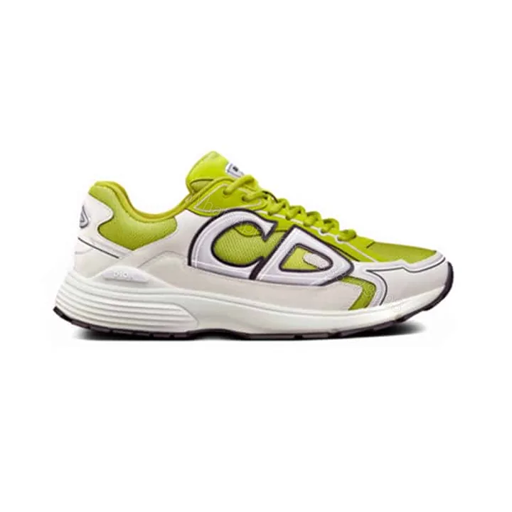 View 1 of DIOR B30 SNEAKER YELLOW MESH AND WHITE TECHNICAL FABRIC – CD87