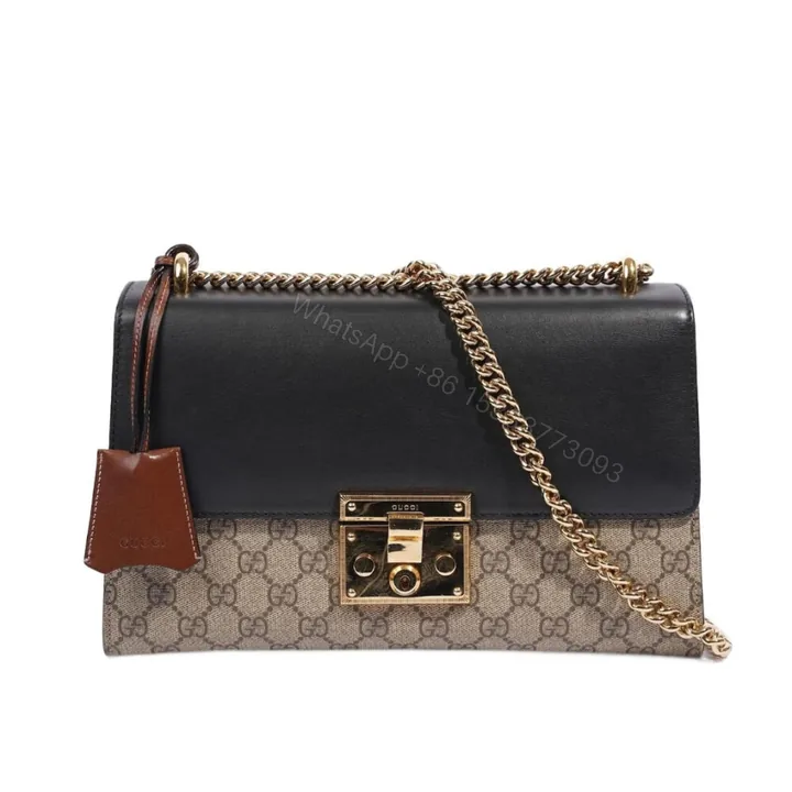 View 1 of Gucci Padlock Medium GG Shoulder Bag Beige Supreme Canvas 30cm GG 409486