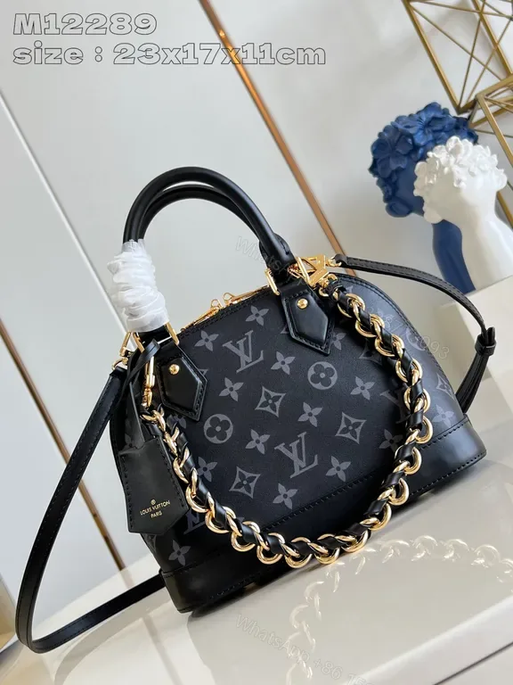 View 1 of Chic Monogram Bowler: Modern Luxury Compact Bag