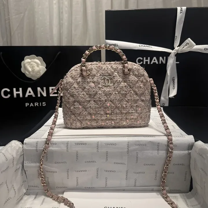 View 1 of Chanel Tweed Mini Dome Bag: Luxe Textured Versatility
