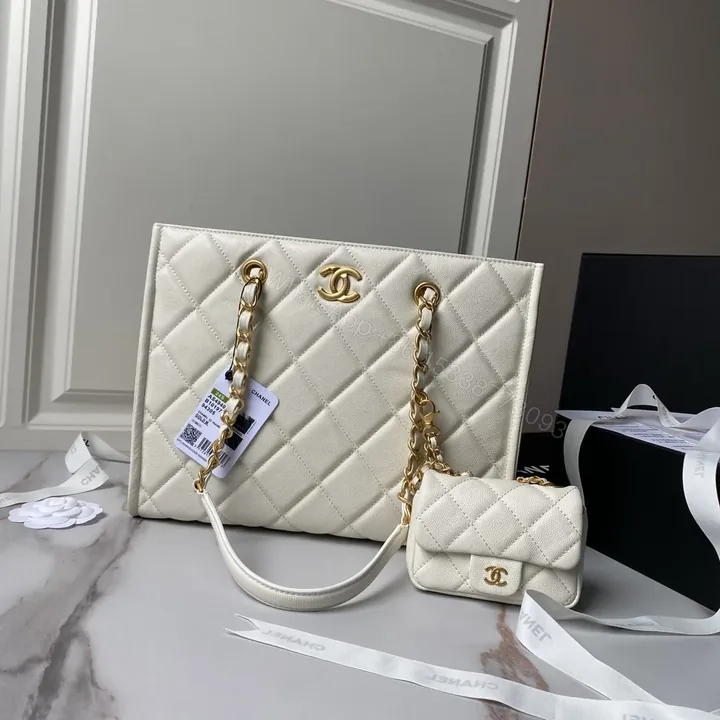 View 1 of Chanel SMALL TOTE White