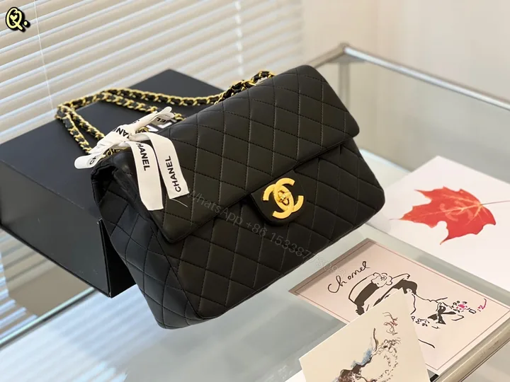 View 1 of Chanel Classic Flap Bag Medium Black Gold