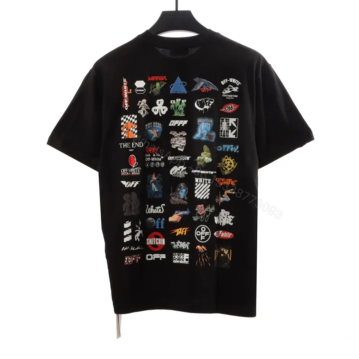 View 1 of Off-White Multiple Logos Black T-Shirt