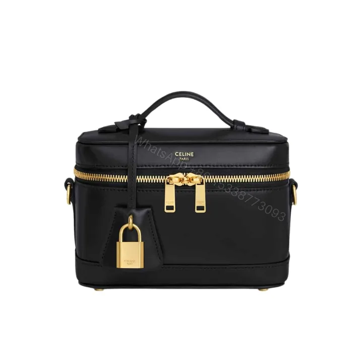 View 1 of CELINE VANITY IN SMOOTH SATINATED LEATHER BLACK 19CM 119463GG2 38NO