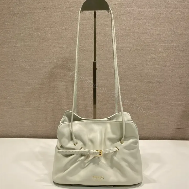 View 1 of 高仿Prada*Dada系列1BG586小羊皮雲朵包白色小號免檢版