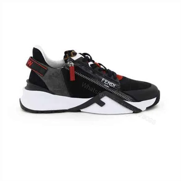 View 1 of FENDI CHUNKY LACE-UP TRAINERS BLACK – FD19