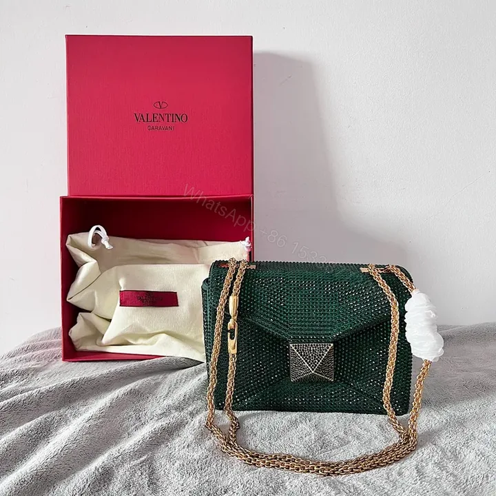 View 1 of Emerald Valentino Bag: Textured Leather, Day-to-Night Versatility