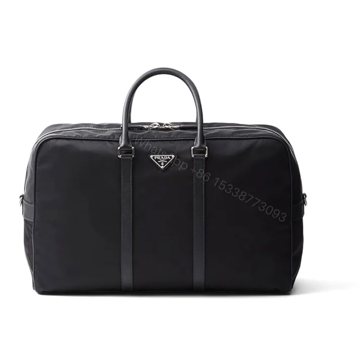 View 1 of Prada Re Nylon And Saffiano Duffel Bag Black 50Cm