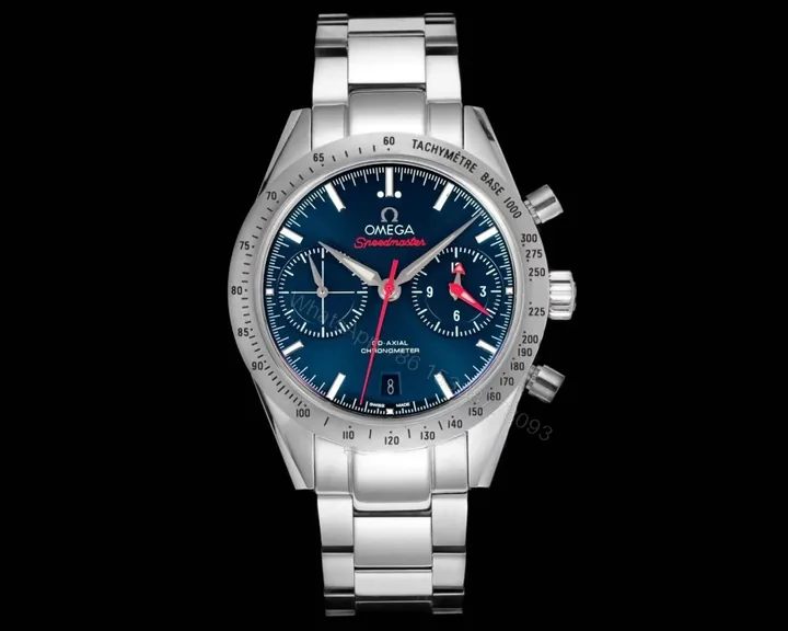 View 1 of Omega Speedmaster 57 Blue Replica Steel Bracelet 42MM Premium 331.10.42.51.03.001