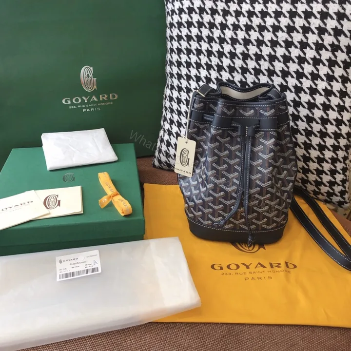 View 1 of 高仿Goyard*PEFLOT1抽繩水桶包深藍色免檢版