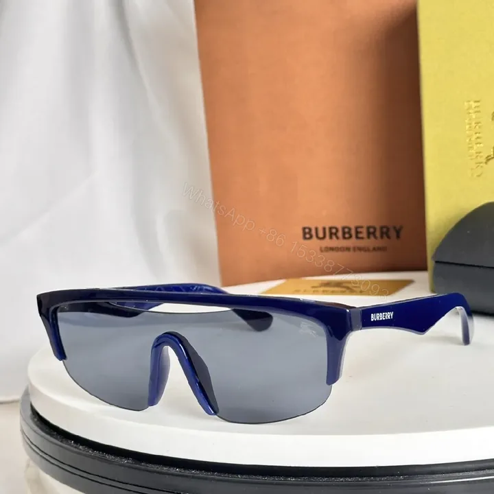 View 1 of Blue-Gray Shield Sunglasses: Modern, Lightweight Comfort