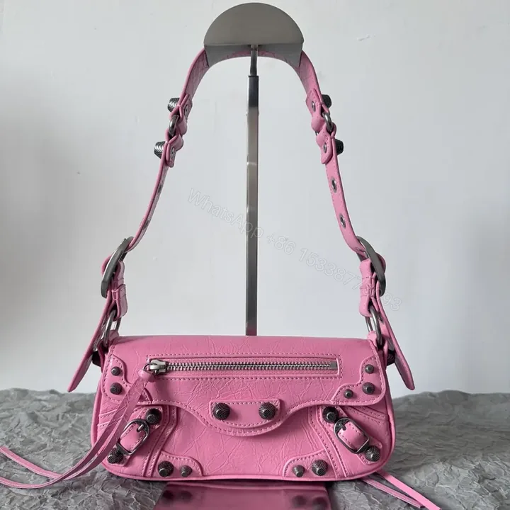 View 1 of 高仿Balenciaga*LeCagole2024新款法棍包粉色XS