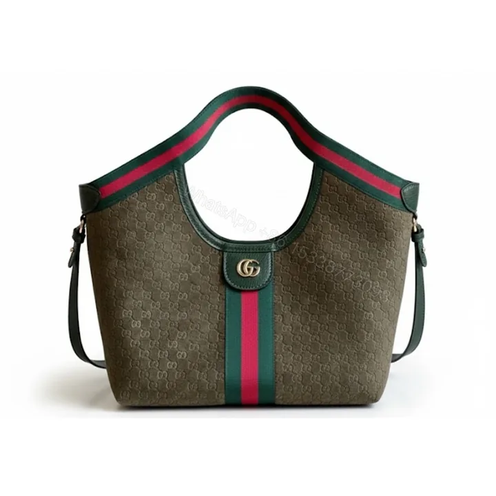 View 1 of Gucci Giglio Small Tote Bag Dark Green 25Cm
