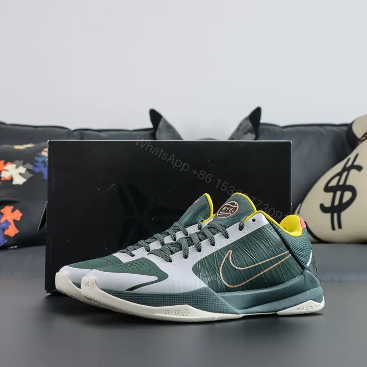 View 1 of Kobe 5 Protro “EYBL Forest Green” Reps