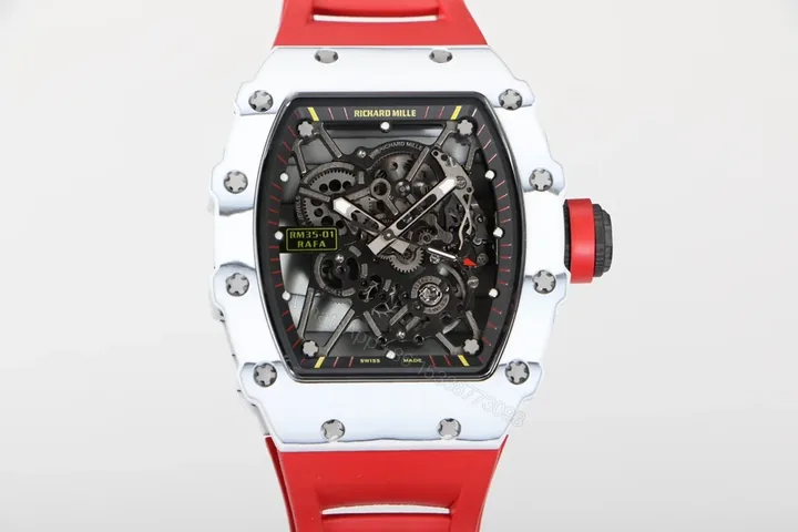 View 1 of Richard Mille RM35-01 NTPT Carbon Fiber RMUL3 White Gemstone Suspension Men’s Watch RM35-01-NTPT-WGEM-RM3