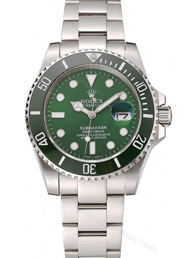 View 1 of Replica Rolex Submariner Green Dial 1454069