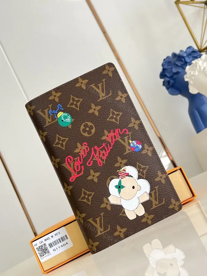 View 1 of Monogram Canvas Wallet: Playful Illustrated Chic Wallet