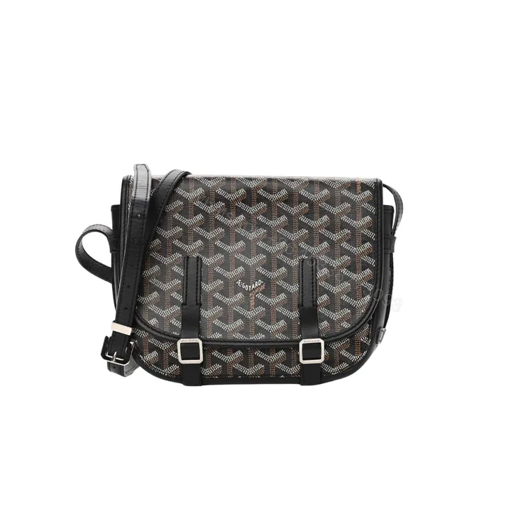 View 1 of GOYARD GOYARDINE BELVEDERE PM MESSENGER BAG BLACK 21CM