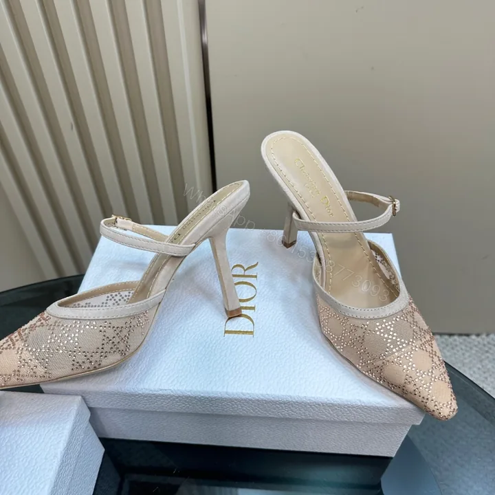 View 1 of 高仿Dior*Capture系列KCV296尖頭塔扣高踭鞋10CM裸色免檢版