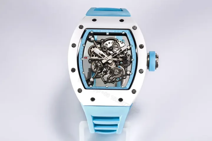 View 1 of KV Factory BBR Richard Mille RM055 White Ceramic Blue Strap