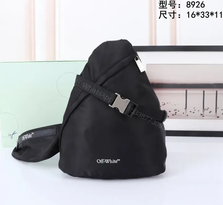 View 1 of Off-White-Inspired Compact Utility Sling Bag: Street-Ready, Hands-Free