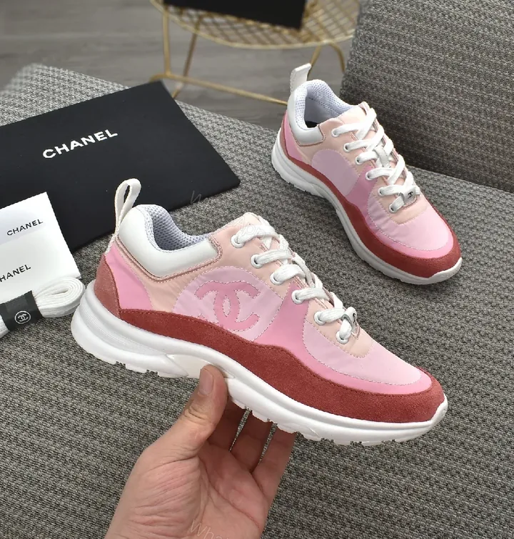 View 1 of Pink Suede & Leather High-Top Sneakers with Cushioned Comfort