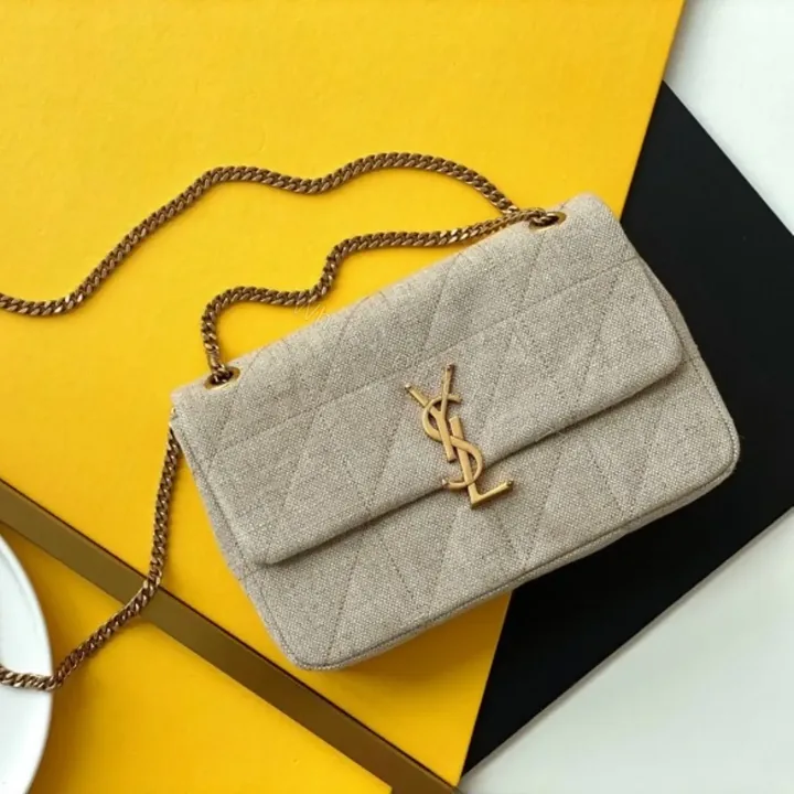 View 1 of Saint Laurent Medium Jamie Carré Rive Gauche Bag ‘Beige’