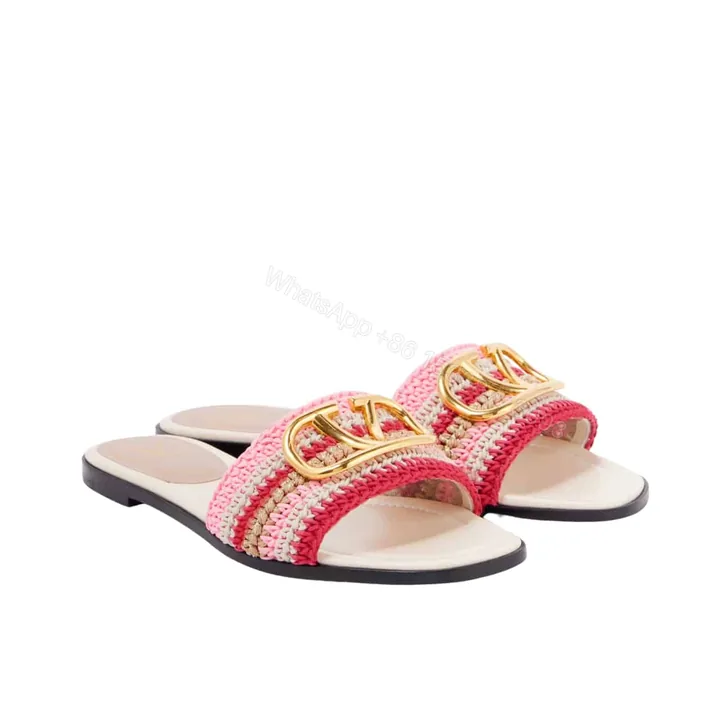 View 1 of VALENTINO VLOGO SIGNATURE SLIDE SANDAL PINK