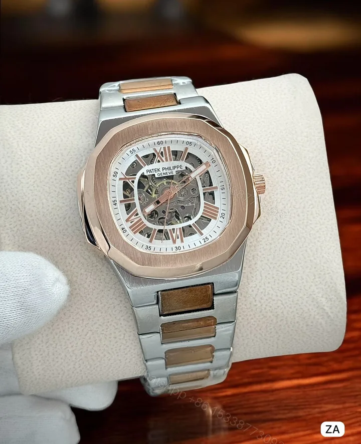 View 1 of Patek Philippe Black Dial Gold Watch First Copy | AAA+ Replica