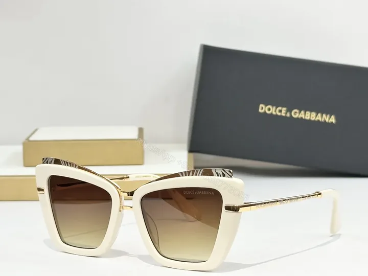 View 1 of Bold Modern Sunglasses - White Acetate, Gold Accents, Oversized Square, Gradient Lenses